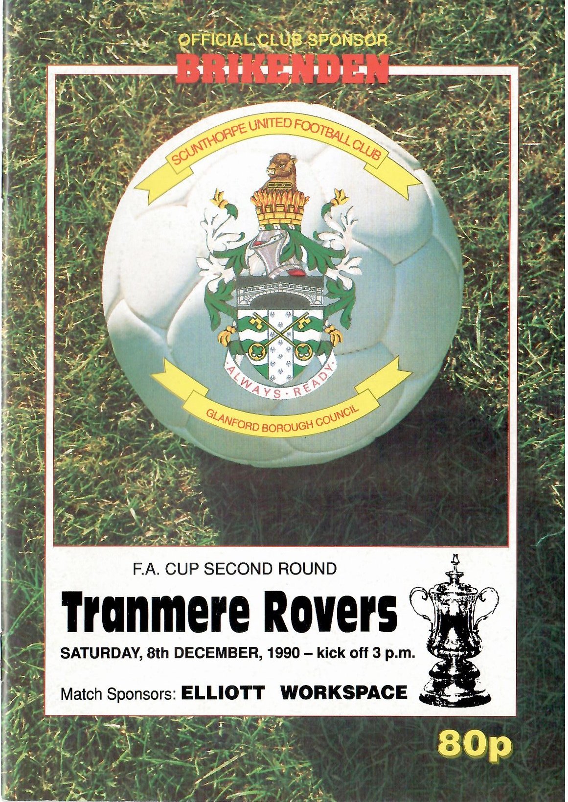 Scunthorpe United v Tranmere Rovers match programme